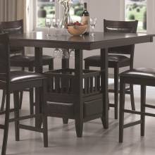 Jaden Square Counter Height Table with Center Storage Cabinet